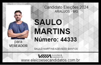 Candidato SAULO MARTINS 2024 - ARAÚJOS - Eleições