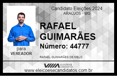 Candidato RAFAEL GUIMARÃES 2024 - ARAÚJOS - Eleições