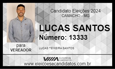 Candidato LUCAS SANTOS 2024 - CAMACHO - Eleições