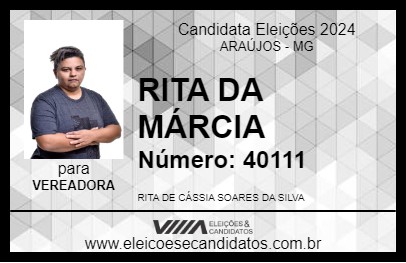 Candidato RITA DA MÁRCIA 2024 - ARAÚJOS - Eleições