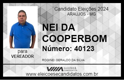 Candidato NEI DA COOPERBOM 2024 - ARAÚJOS - Eleições