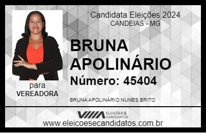 Candidato BRUNA APOLINÁRIO 2024 - CANDEIAS - Eleições