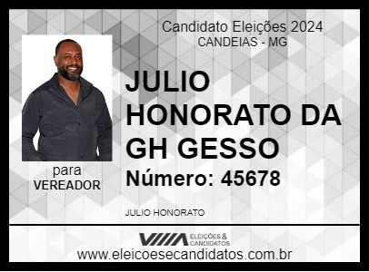 Candidato JULIO HONORATO DA JH GESSO 2024 - CANDEIAS - Eleições