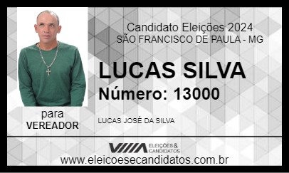 Candidato LUCAS  SILVA 2024 - SÃO FRANCISCO DE PAULA - Eleições