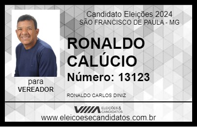 Candidato RONALDO CALÚCIO 2024 - SÃO FRANCISCO DE PAULA - Eleições