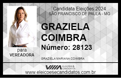 Candidato GRAZIELA COIMBRA 2024 - SÃO FRANCISCO DE PAULA - Eleições