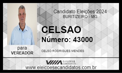 Candidato CELSAO 2024 - BURITIZEIRO - Eleições