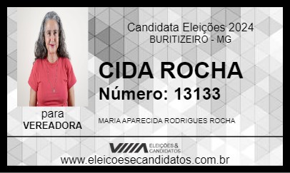 Candidato CIDA ROCHA 2024 - BURITIZEIRO - Eleições