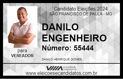 Candidato DANILO ENGENHEIRO 2024 - SÃO FRANCISCO DE PAULA - Eleições