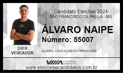 Candidato ÁLVARO NAIPE 2024 - SÃO FRANCISCO DE PAULA - Eleições