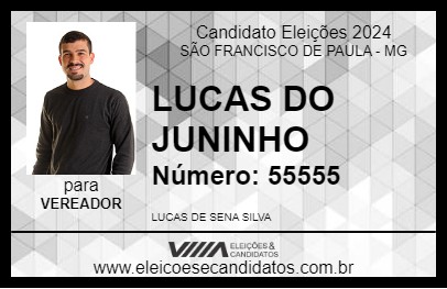 Candidato LUCAS DO JUNINHO 2024 - SÃO FRANCISCO DE PAULA - Eleições