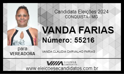 Candidato VANDA FARIAS 2024 - CONQUISTA - Eleições