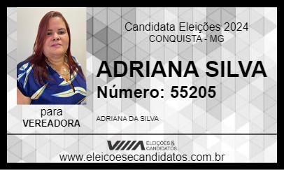 Candidato ADRIANA SILVA 2024 - CONQUISTA - Eleições