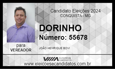 Candidato DORINHO 2024 - CONQUISTA - Eleições