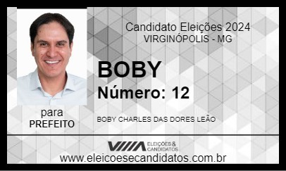 Candidato BOBY 2024 - VIRGINÓPOLIS - Eleições