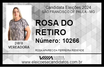 Candidato ROSA DO RETIRO 2024 - SÃO FRANCISCO DE PAULA - Eleições