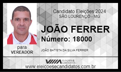 Candidato JOÃO FERRER 2024 - SÃO LOURENÇO - Eleições