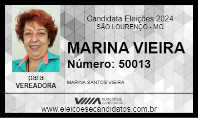 Candidato MARINA VIEIRA 2024 - SÃO LOURENÇO - Eleições