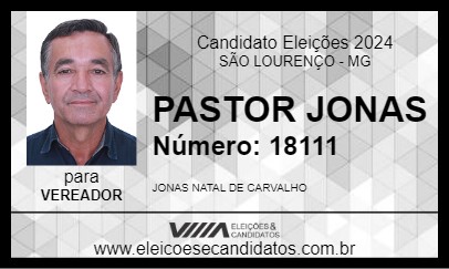 Candidato PASTOR JONAS 2024 - SÃO LOURENÇO - Eleições