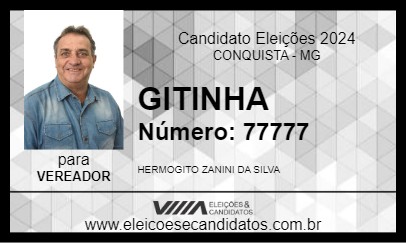 Candidato GITINHA 2024 - CONQUISTA - Eleições