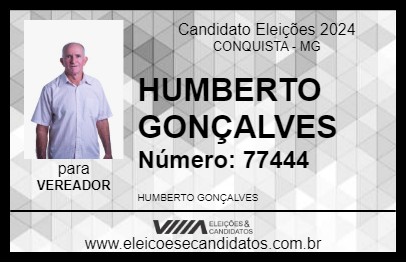 Candidato HUMBERTO GONÇALVES 2024 - CONQUISTA - Eleições