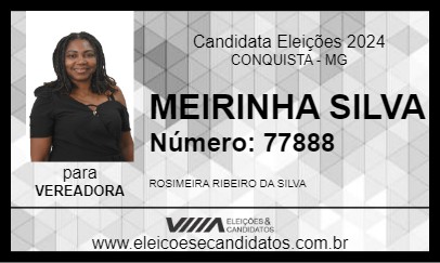 Candidato MEIRINHA SILVA 2024 - CONQUISTA - Eleições