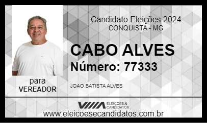 Candidato CABO ALVES 2024 - CONQUISTA - Eleições