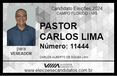 Candidato PASTOR CARLOS LIMA 2024 - CAMPO FLORIDO - Eleições