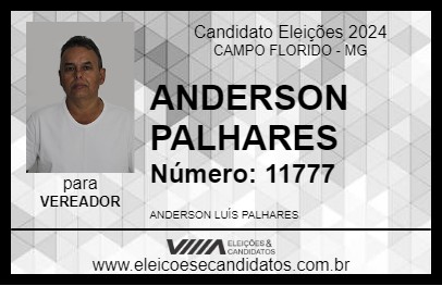 Candidato ANDERSON PALHARES 2024 - CAMPO FLORIDO - Eleições