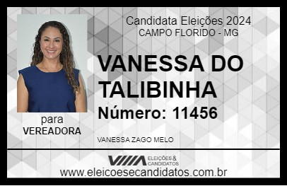 Candidato VANESSA DO TALIBINHA 2024 - CAMPO FLORIDO - Eleições