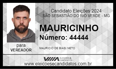 Candidato MAURICINHO 2024 - SÃO SEBASTIÃO DO RIO VERDE - Eleições