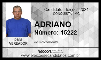 Candidato ADRIANO 2024 - CONQUISTA - Eleições