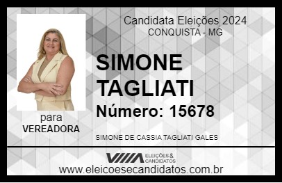 Candidato SIMONE TAGLIATI 2024 - CONQUISTA - Eleições