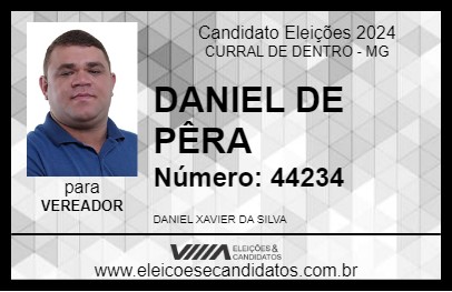 Candidato DANIEL DE PÊRA 2024 - CURRAL DE DENTRO - Eleições