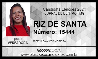 Candidato RIZ DE SANTA 2024 - CURRAL DE DENTRO - Eleições