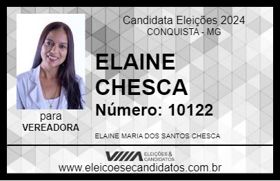 Candidato ELAINE CHESCA 2024 - CONQUISTA - Eleições