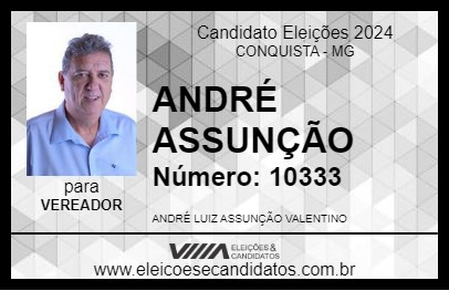 Candidato ANDRÉ ASSUNÇÃO 2024 - CONQUISTA - Eleições