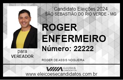 Candidato ROGER ENFERMEIRO 2024 - SÃO SEBASTIÃO DO RIO VERDE - Eleições