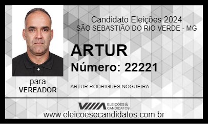 Candidato ARTUR 2024 - SÃO SEBASTIÃO DO RIO VERDE - Eleições