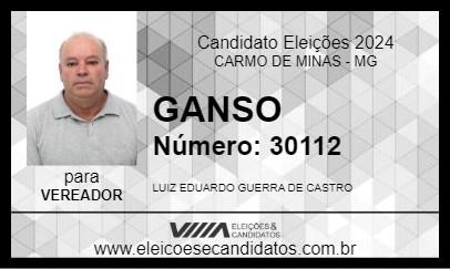 Candidato GANSO 2024 - CARMO DE MINAS - Eleições