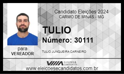 Candidato TULIO 2024 - CARMO DE MINAS - Eleições