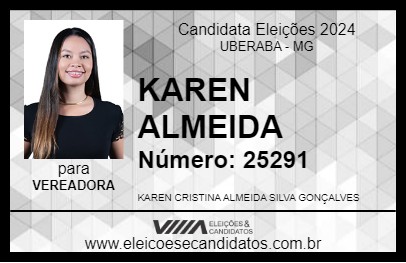 Candidato KAREN ALMEIDA 2024 - UBERABA - Eleições