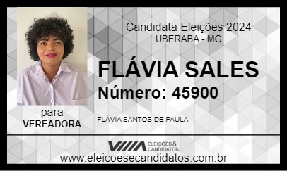 Candidato FLÁVIA SALES 2024 - UBERABA - Eleições