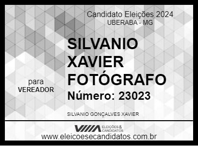 Candidato SILVANIO XAVIER FOTÓGRAFO 2024 - UBERABA - Eleições