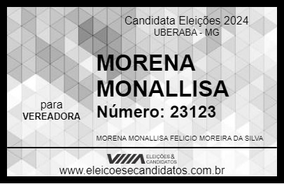 Candidato MORENA MONALLISA 2024 - UBERABA - Eleições