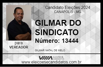 Candidato GILMAR DO SINDICATO 2024 - CANÁPOLIS - Eleições