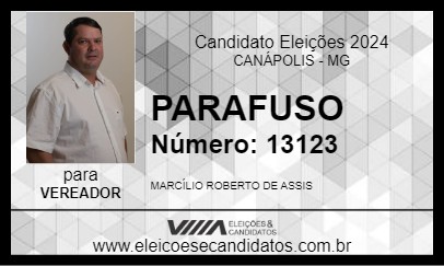 Candidato PARAFUSO 2024 - CANÁPOLIS - Eleições