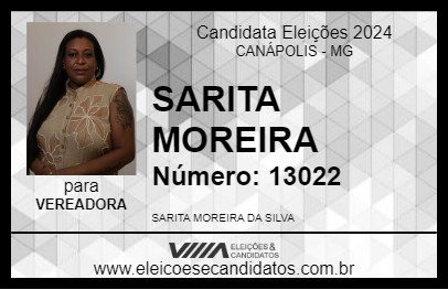 Candidato SARITA MOREIRA 2024 - CANÁPOLIS - Eleições