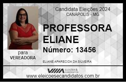 Candidato PROFESSORA ELIANE 2024 - CANÁPOLIS - Eleições