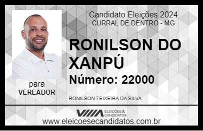 Candidato RONILSON DE XAMPÚ 2024 - CURRAL DE DENTRO - Eleições